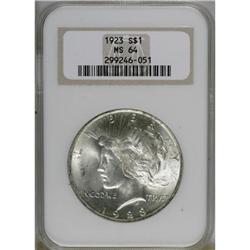 1923 $1 MS64 NGC