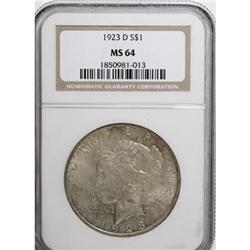 1923-D $1 MS64 NGC