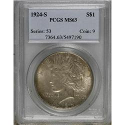 1924-S $1 MS63 PCGS