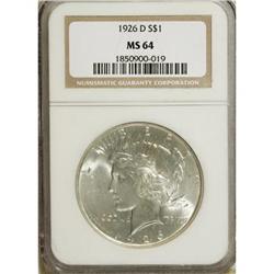 1926-D $1 MS64 NGC