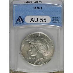 1928 $1 AU55 ANACS