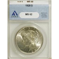 1928 $1 MS62 ANACS