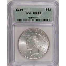 1934 $1 MS64 ICG