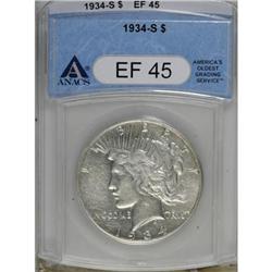 1934-S $1 XF45 ANACS