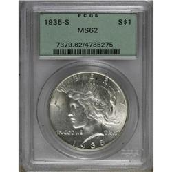 1935-S $1 MS62 PCGS