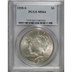 1935-S $1 MS64 PCGS