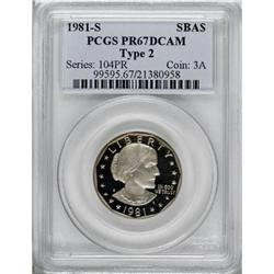 1981-S SBA$ Type Two Deep Cameo PR67 PCGS