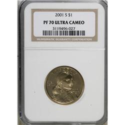 2001-S $1 Sacagawea Deep Cameo PR70 NGC
