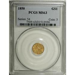 1850 G$1 MS63 PCGS