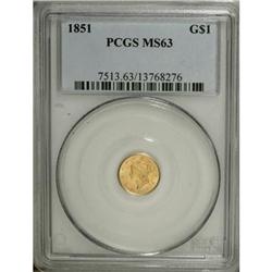 1851 G$1 MS63 PCGS