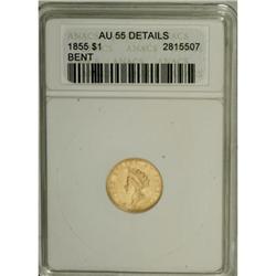 1855 G$1 AU55 ANACS