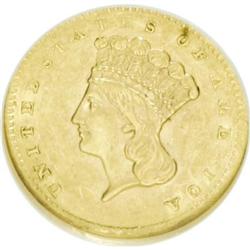 1856 G$1 Slanted 5 AU58 NGC