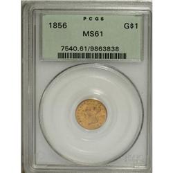 1856 G$1 Slanted 5 MS61 PCGS