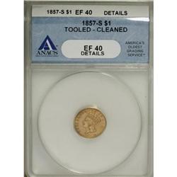 1857-S G$1 XF40 ANACS