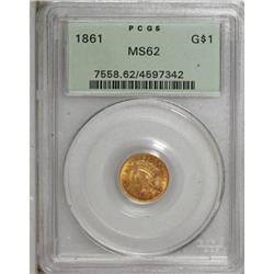 1861 G$1 MS62 PCGS