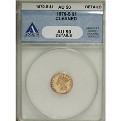 1870-S G$1 AU50 ANACS