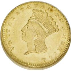 1873 G$1 Open 3 MS62 NGC