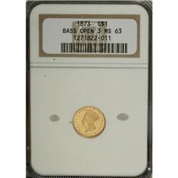 1873 G$1 Open 3 MS63 NGC