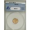 Image 1 : 1874 G$1 MS61 ANACS