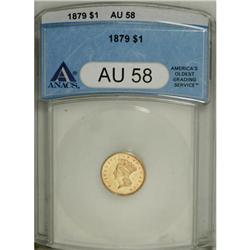1879 G$1 AU58 ANACS