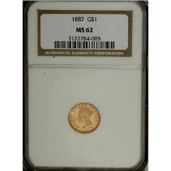 1887 G$1 MS62 NGC