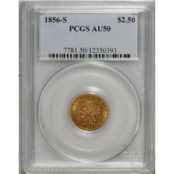 1856-S $2 1/2 AU50 PCGS