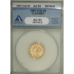 1857-S $2 1/2 AU53 ANACS