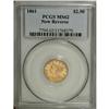 Image 3 : 1861 $2 1/2 New Reverse, Type Two MS62 PCGS