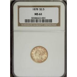 1878 $2 1/2 MS61 NGC
