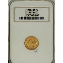 1878 $2 1/2 MS62 NGC