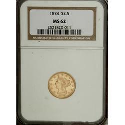 1878 $2 1/2 MS62 NGC