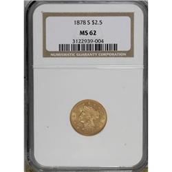 1878-S $2 1/2 MS62 NGC