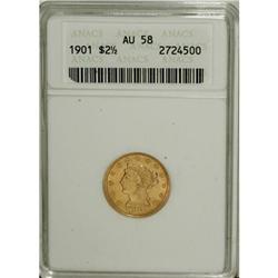 1901 $2 1/2 AU58 ANACS