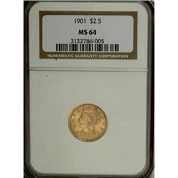 1901 $2 1/2 MS64 NGC