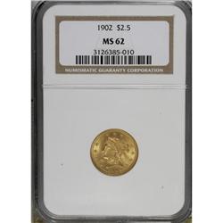 1902 $2 1/2 MS62 NGC