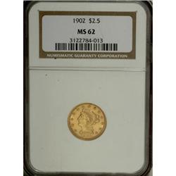 1902 $2 1/2 MS62 NGC