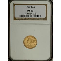1907 $2 1/2 MS63 NGC