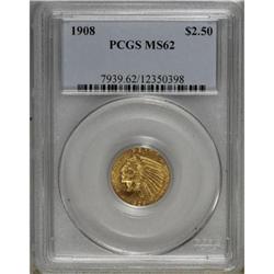1908 $2 1/2 MS62 PCGS