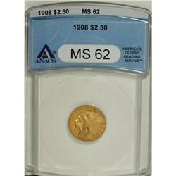 1908 $2 1/2 MS62 ANACS