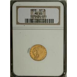 1908 $2 1/2 MS63 NGC