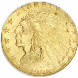 1908 $2 1/2 MS64 NGC