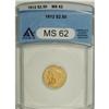 Image 1 : 1912 $2 1/2 MS62 ANACS
