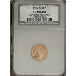 1914-D $2 1/2 AU50 CSN
