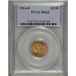 1914-D $2 1/2 MS62 PCGS