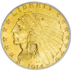 1914-D $2 1/2 MS62 PCGS