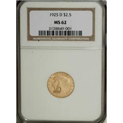 1925-D $2 1/2 MS62 NGC