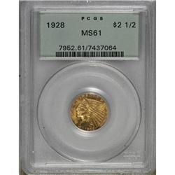 1928 $2 1/2 MS61 PCGS