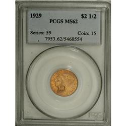 1929 $2 1/2 MS62 PCGS