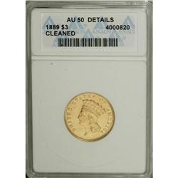1889 $3 AU50 ANACS