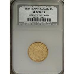 1834 $5 Plain 4 XF40 CSN